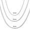 925 Sterling Silver Solid Snake Chain Necklace 40-75cm