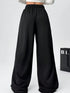 Women's Plus-Size Fleece Wide Leg Pants