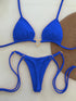 White Lace-Up Bikini Set for Women