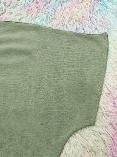 Plus size solid color women's round neck bat wing sleeve loose shirt falls top