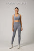 WAREBALL Women's Yoga Set - Long Sleeve Crop Top & Leggings