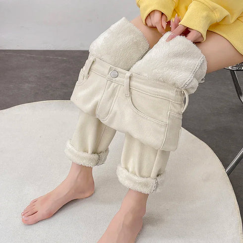 Women's Fleece Lined Harem Pants - Ankle Length