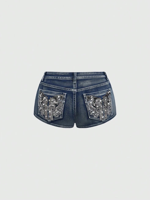 Vintage Y2K Punk Distressed Denim Shorts
