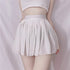 Pleated Mini Skirt in Black and White