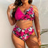 Floral Plus Size High Waist Bikini Set