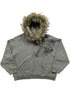 Y2K Aesthetic Faux Fur Collar Zip-Up Hoodie