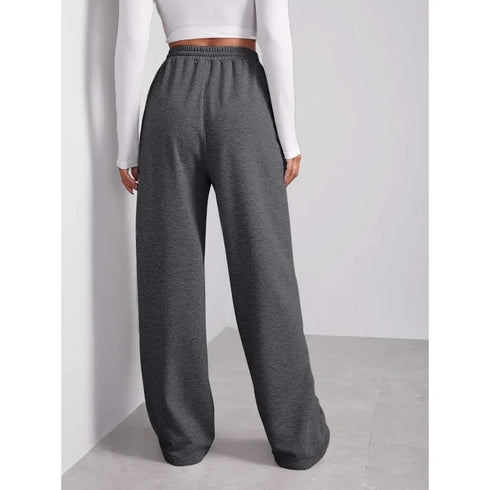 Plus Size High Waisted Straight Sweatpants