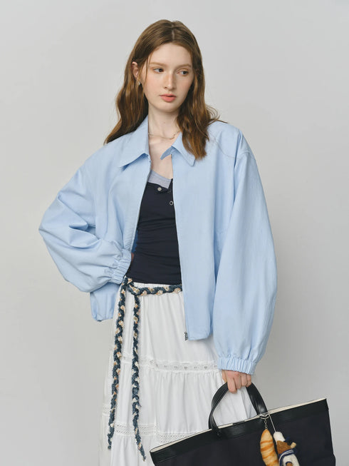 French Barn-Style Oversized Short Jacket for Women