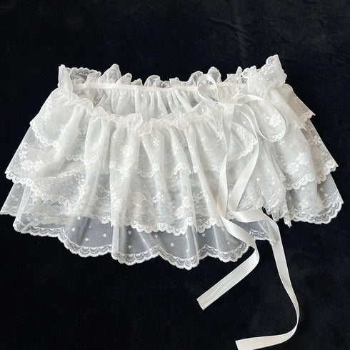 Women’s Y2K Lace Mini Layered Skirt