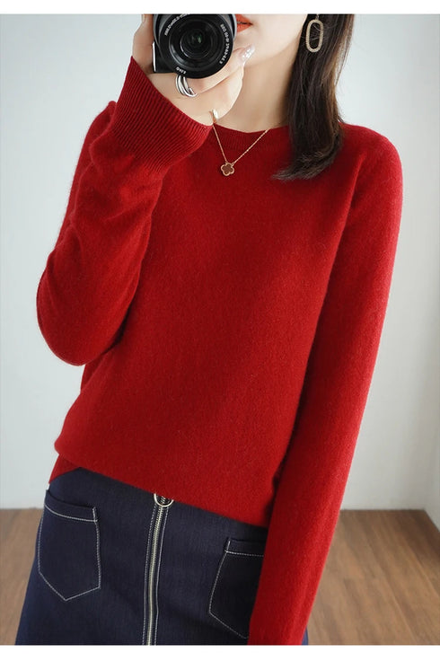 Casual Knitted Pullover Sweater for Women