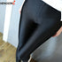 Women Yoga Pant Fitness Leggings Fluorescent Color Elastic Glossy Black Sport Leggings