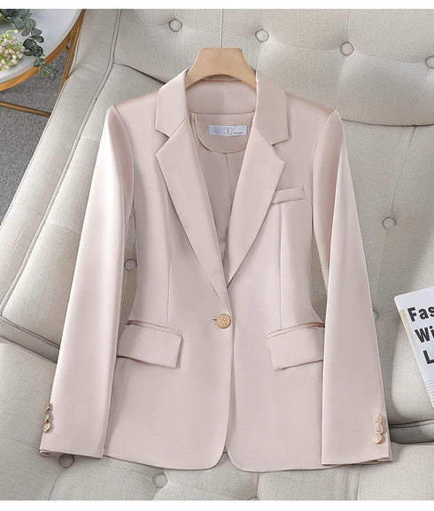 Red Slim Fit Blazer for Women