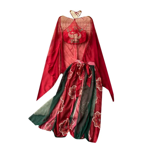 Women’s Floral Midi Cheongsam Kimono Dress