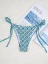 Floral Print Triangle Bikini Set with Brazilian Bottoms