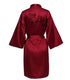Team Bride Satin Robe with Black Letters