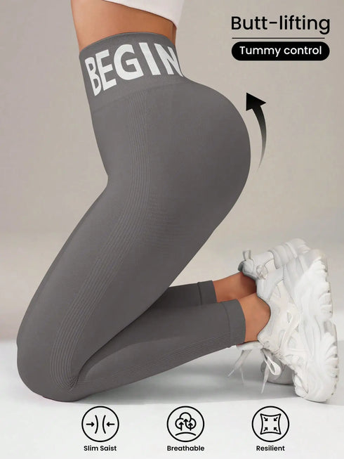 Seamless High Waist Yoga Leggings with Butt-Lifting Design