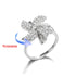 Four Clover Rotating Anxiety Ring - Adjustable Gold
