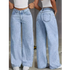 Plus Size Wide Leg Denim Jeans for Women