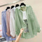 Chiffon Loose Top for Women - Casual Cardigan