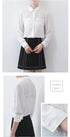 Simple Solid Color Loose Women's Chiffon Shirt Tops 2023 New Long Sleeve Casual Elegance Woman Blouses Lady Office Shirt Clothes