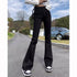 High Waist Flared Denim Trousers for Women