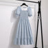 Floral A-Line Chiffon Dress with Short Sleeves