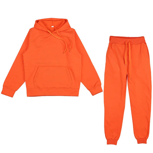 Women's Fleece Hooded Tracksuit Set