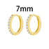 Stainless Steel Link Chain Hoop Earrings with Zirconia