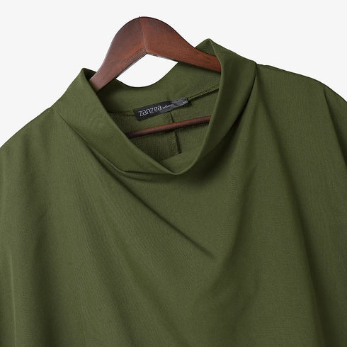 2025 ZANZEA Stylish Office Shirt Women Blouse Chic Pile Collar Half Sleeve Solid Tops Female OL Work Blusas Mujer Loose Chemise