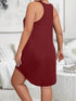 Plus Size Letter Print Sleeveless Nightgown