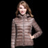 White Duck Down Winter Hoody Jackets Ultra-light Women Coats