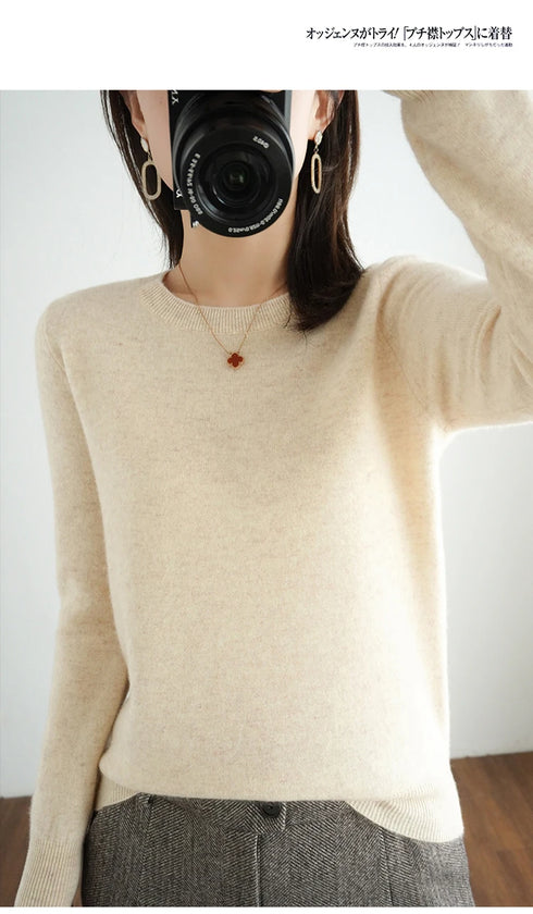 Casual Knitted Pullover Sweater for Women