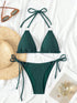 Dark Green Camisole Bikini Set for Women