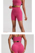 Solid Colour High Waist Yoga Shorts for Women