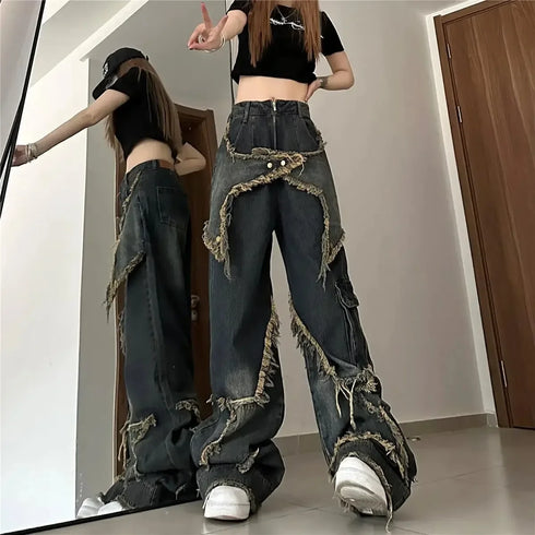 Baggy Vintage-Style Jeans for Women