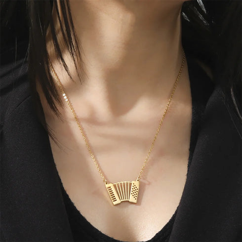 Lemegeton Stainless Steel Music Necklace Pendant for Women