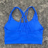 Solid Colour Cross Back Sports Bra with Multiple Straps