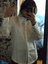 Elegant Satin Silk Blouse with Turn Down Collar