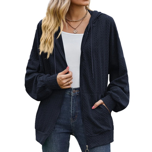 Hooded Zip-Up Sweatshirt for Women