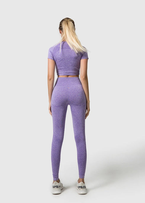 WAREBALL Women's Yoga Set - Long Sleeve Crop Top & Leggings