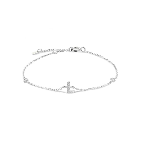 Personalised 925 Sterling Silver Initial Charm Bracelet