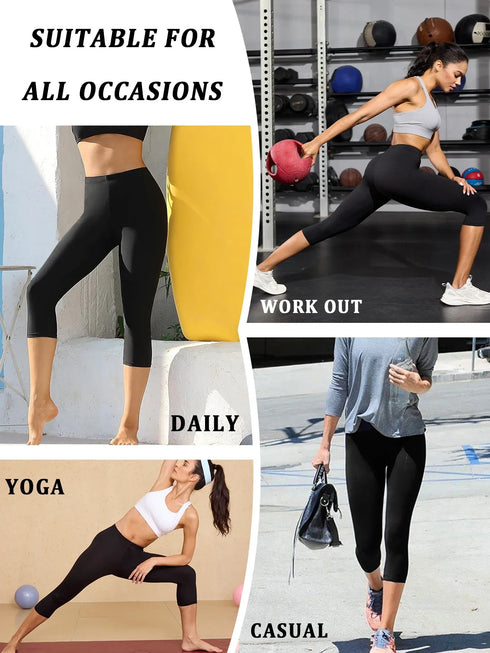 Women's Super Soft High Stretch Capri Leggings