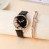 Elegant Black and White Design Ladies' Quartz Watch