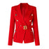 Classic Double Breasted Women's Blazer with Belt