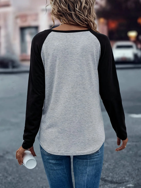 Women's Casual O-Neck Long Sleeve T-Shirt