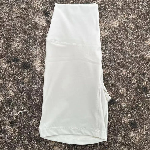 Solid Colour High Waist Yoga Shorts for Women