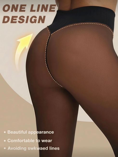 Women's Black Thermal Leggings - Fleece Lined