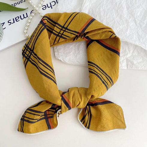 55cm Laies Cotton Linen Square Scarf for Women