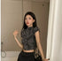 Summer Smudge Tie Dye Half Turtleneck Slim Fit Tee