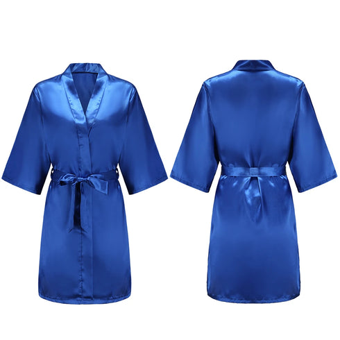 Women's Satin Short Robes for Bridesmaids and Parties